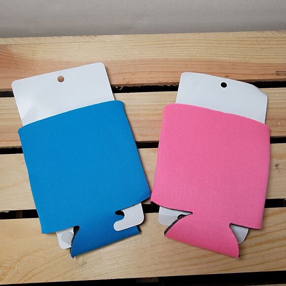 2 Houston Livestock Show & Rodeo Can Koozies Blue & Pink w/ Bling NWT - Picture 2 of 2